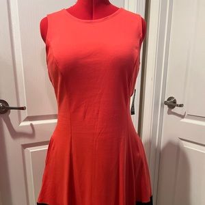 Orange and navy dress